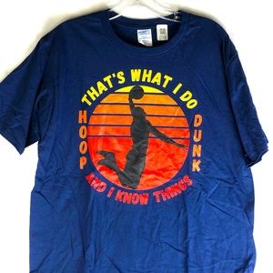 Funny Basketball Shirt Unisex Men Women Navy Blue L